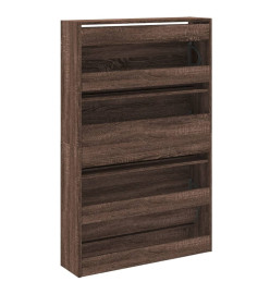 Armoire à chaussures chêne marron 80x21x125,5cm bois ingénierie