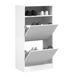 Armoire à chaussures blanc 60x34x116 cm bois d'ingénierie