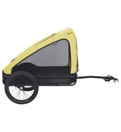 Remorque de vélo pour animaux de compagnie jaune et noir