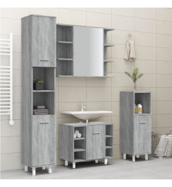 Armoire de bain Sonoma gris 30x30x179 cm Bois d'ingénierie