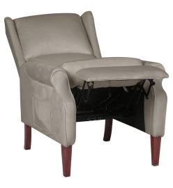 Fauteuil inclinable Gris clair Velours