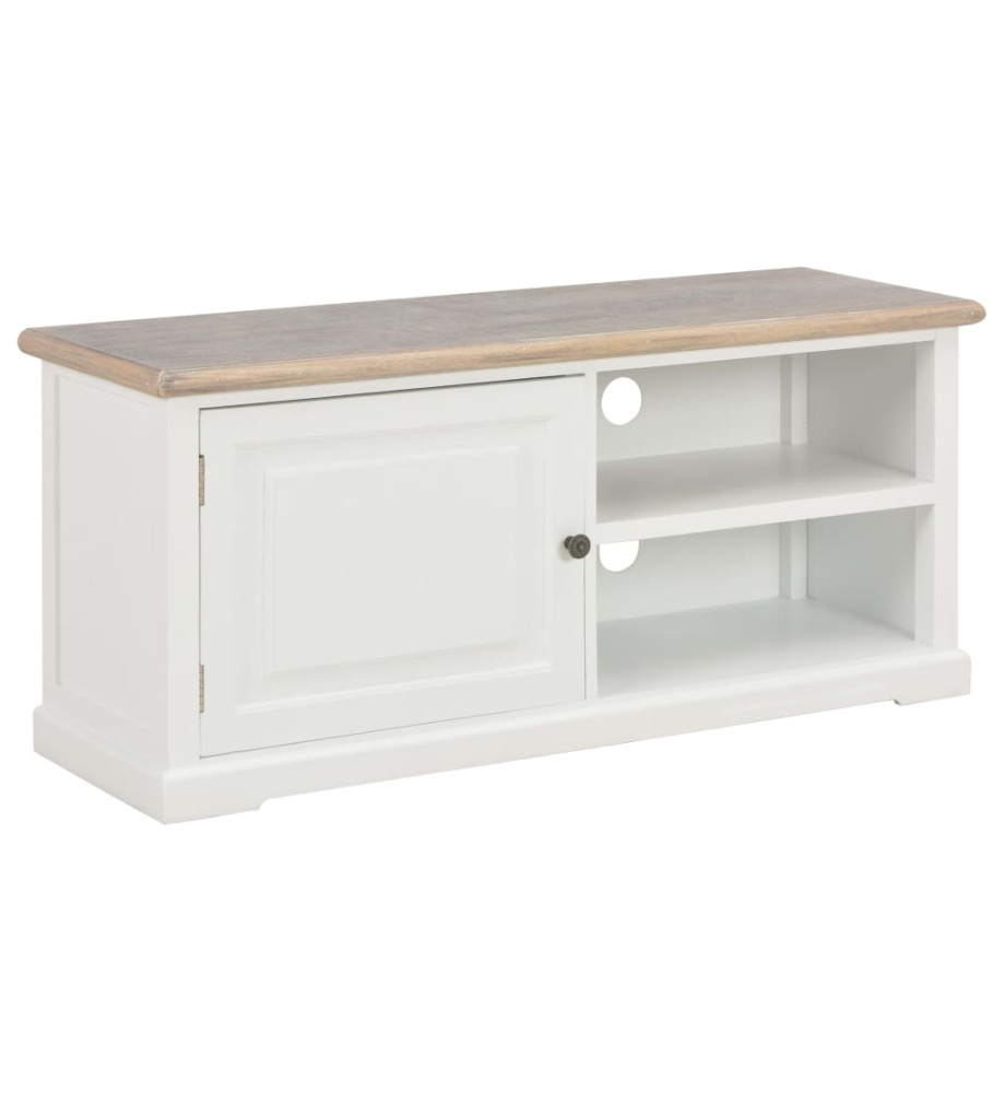 Meuble TV Blanc 90 x 30 x 40 cm Bois