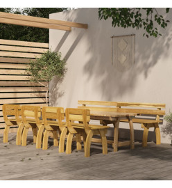 Mobilier de salle à manger de jardin 6 pcs Bois de pin imprégné