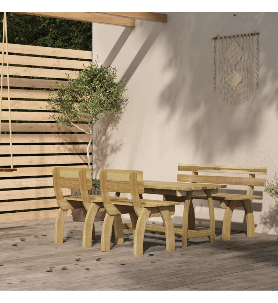 Mobilier de salle à manger de jardin 4 pcs Bois de pin imprégné Mobilier de salle à manger de jardin 4 pcs Bois de pin imprégné