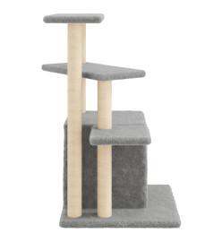 Arbre à chat avec griffoirs en sisal gris clair 83,5 cm