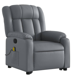 Fauteuil inclinable de massage Gris Similicuir