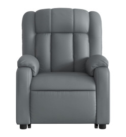 Fauteuil inclinable de massage électrique gris similicuir