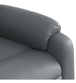 Fauteuil inclinable de massage électrique gris similicuir