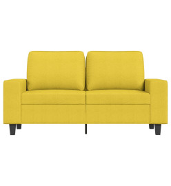 Canapé à 2 places Jaune clair 120 cm Tissu