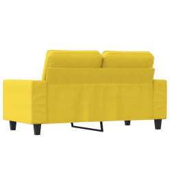 Canapé à 2 places Jaune clair 120 cm Tissu