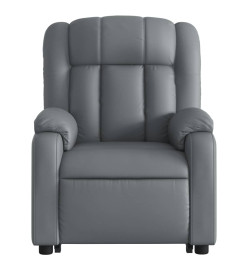 Fauteuil inclinable électrique gris similicuir