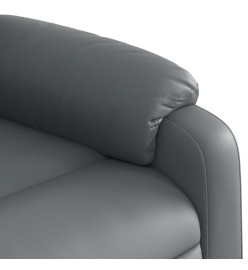 Fauteuil inclinable électrique gris similicuir