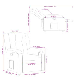 Fauteuil inclinable Gris Similicuir