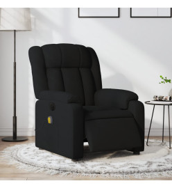 Fauteuil de massage inclinable électrique Noir Tissu