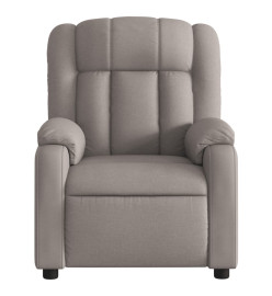 Fauteuil de massage inclinable électrique Taupe Tissu