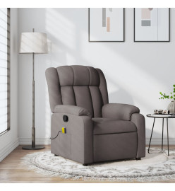 Fauteuil de massage inclinable Taupe Tissu