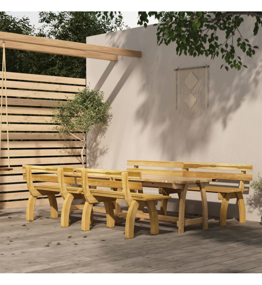 Mobilier de salle à manger de jardin 4 pcs Bois de pin imprégné Mobilier de salle à manger de jardin 4 pcs Bois de pin imprégné