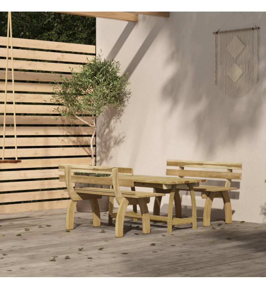 Mobilier de salle à manger de jardin 3 pcs Bois de pin imprégné Mobilier de salle à manger de jardin 3 pcs Bois de pin imprégné