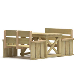 Meubles de salle à manger de jardin 3 pcs Bois de pin imprégné