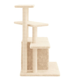 Arbre à chat avec griffoirs en sisal crème 83,5 cm