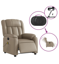 Fauteuil de massage inclinable électrique cappuccino similicuir