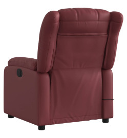 Fauteuil de massage inclinable électrique rouge bordeaux