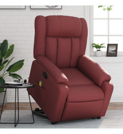 Fauteuil inclinable de massage Rouge bordeaux Similicuir