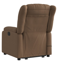 Fauteuil de massage inclinable Marron Tissu