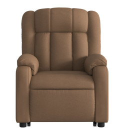 Fauteuil de massage inclinable Marron Tissu