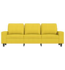 Canapé à 3 places Jaune clair 180 cm Tissu