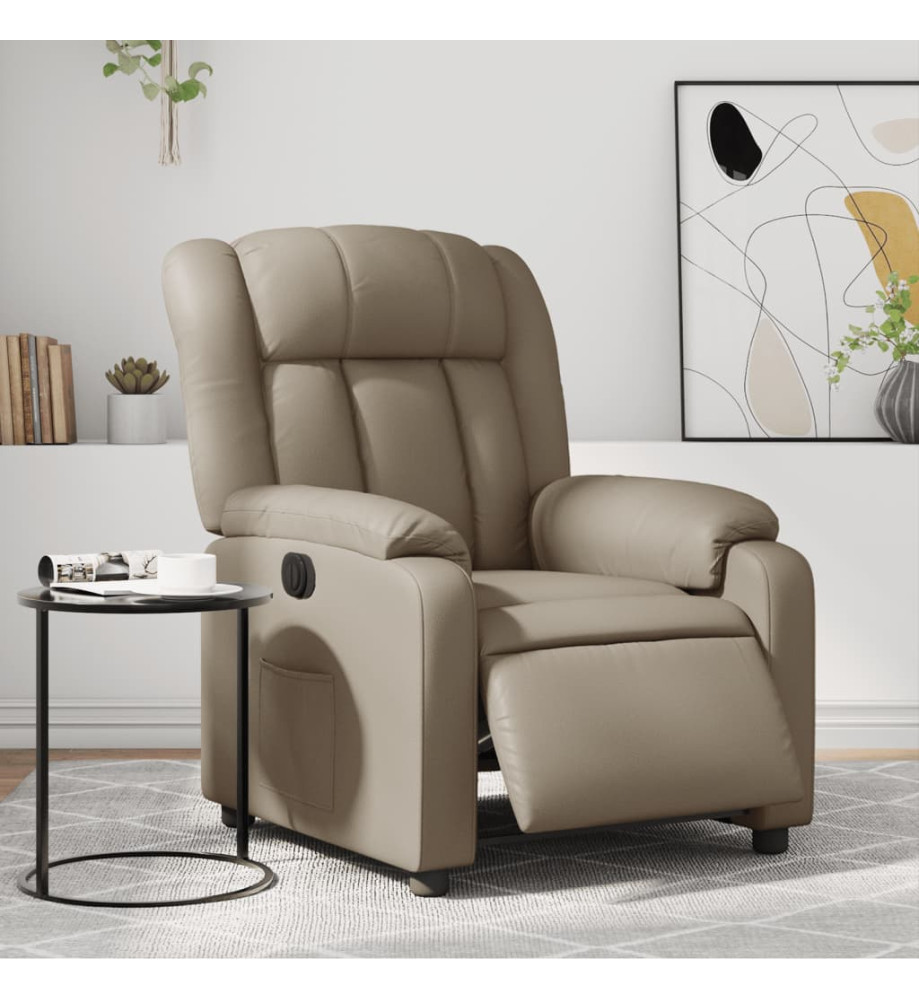 Fauteuil inclinable électrique Cappuccino Similicuir