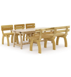 Mobilier de salle à manger de jardin 5 pcs Bois de pin imprégné