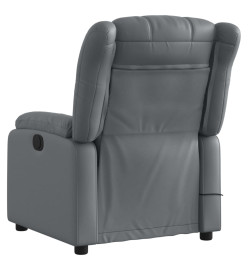 Fauteuil de massage inclinable Gris Similicuir