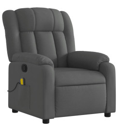 Fauteuil de massage inclinable Gris foncé Tissu