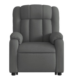 Fauteuil de massage inclinable Gris foncé Tissu