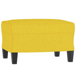 Ensemble de canapés 3 pcs jaune clair tissu