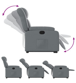 Fauteuil inclinable Gris Similicuir