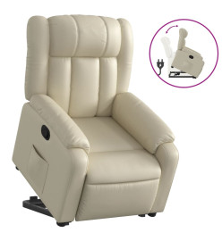 Fauteuil inclinable Crème Similicuir