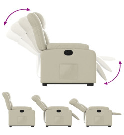 Fauteuil inclinable Crème Similicuir