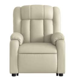 Fauteuil inclinable Crème Similicuir