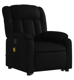 Fauteuil inclinable de massage Noir Similicuir