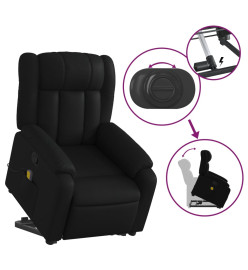 Fauteuil inclinable de massage Noir Similicuir