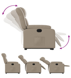 Fauteuil inclinable électrique cappuccino similicuir