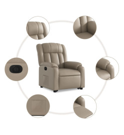 Fauteuil inclinable électrique cappuccino similicuir