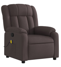 Fauteuil de massage inclinable Marron foncé Tissu