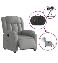 Fauteuil inclinable électrique Gris clair Tissu