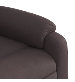 Fauteuil inclinable de massage électrique Marron foncé Tissu