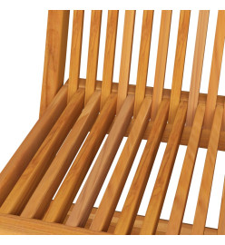 Chaises de jardin avec coussins noir 6 pcs Bois de teck massif