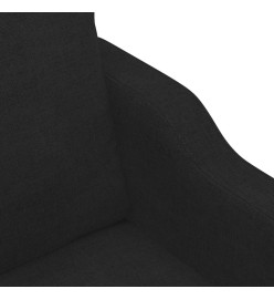 Ensemble de canapés 3 pcs avec coussins noir tissu