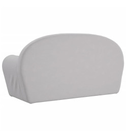 Canapé pour enfants 2 places gris clair peluche douce